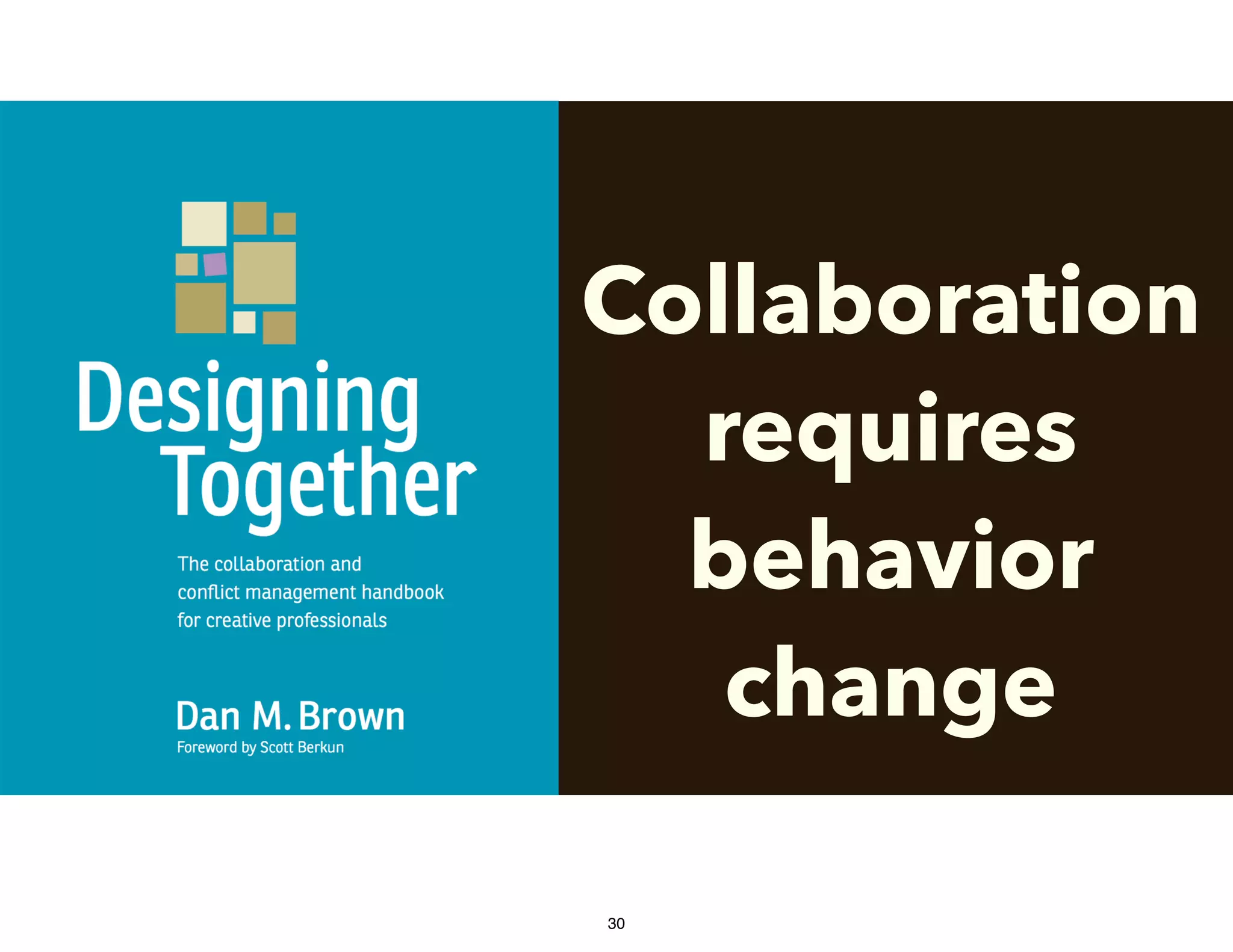 Chris Noessel
Collaboration
requires
behavior
change
30
 