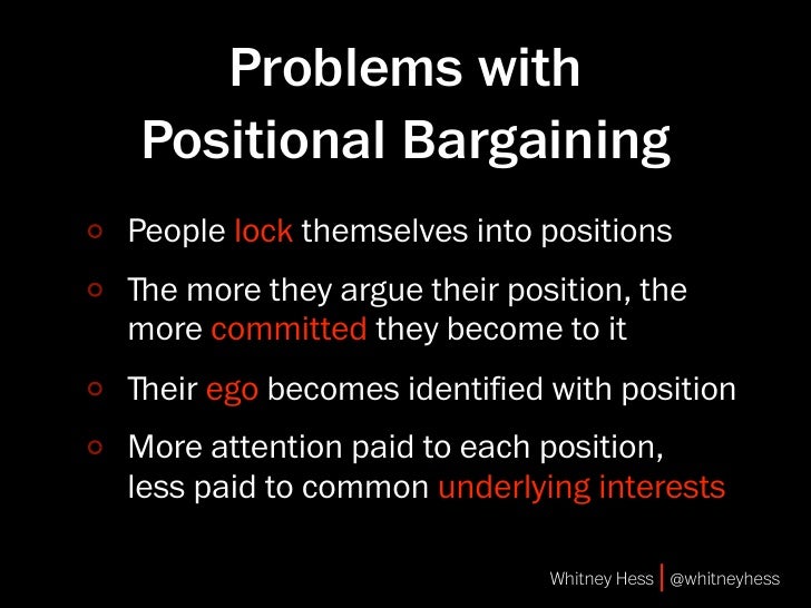 Problems with Positional Bargaining People