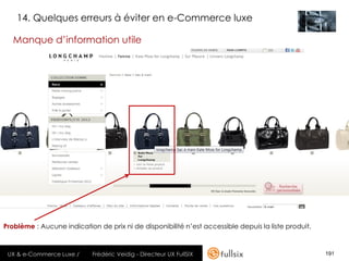 Luxe & e-Commerce quelle Expérience Utilisateur? par Frederic Veidig (UX FullSIX group)