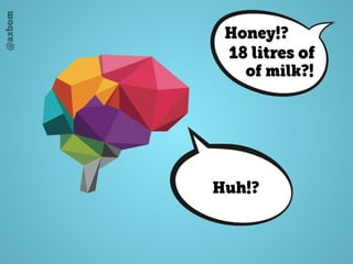 @axbom
Honey!?
18 litres of
Huh!?
of milk?!
 