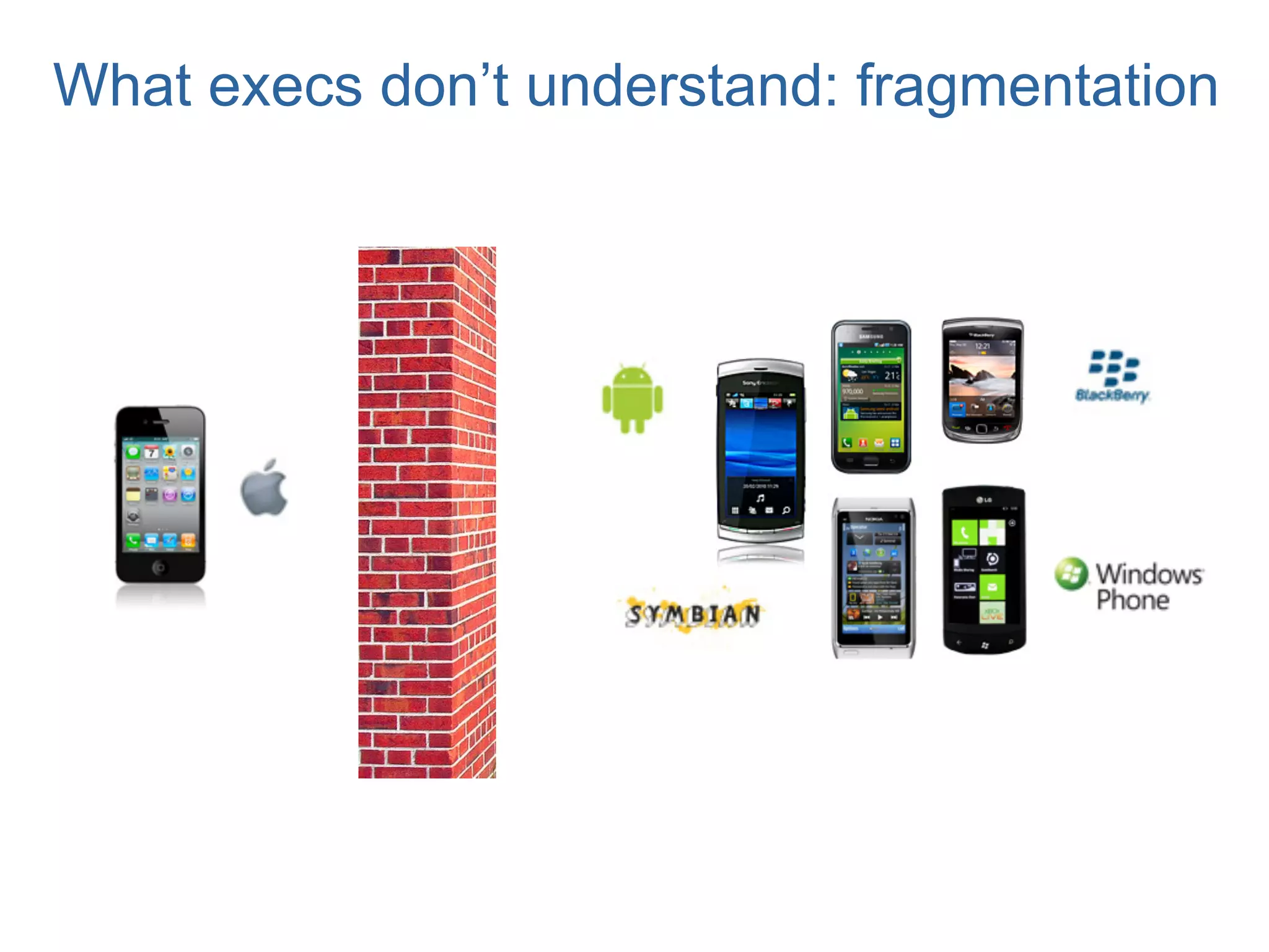 What execs don’t understand: fragmentation
 