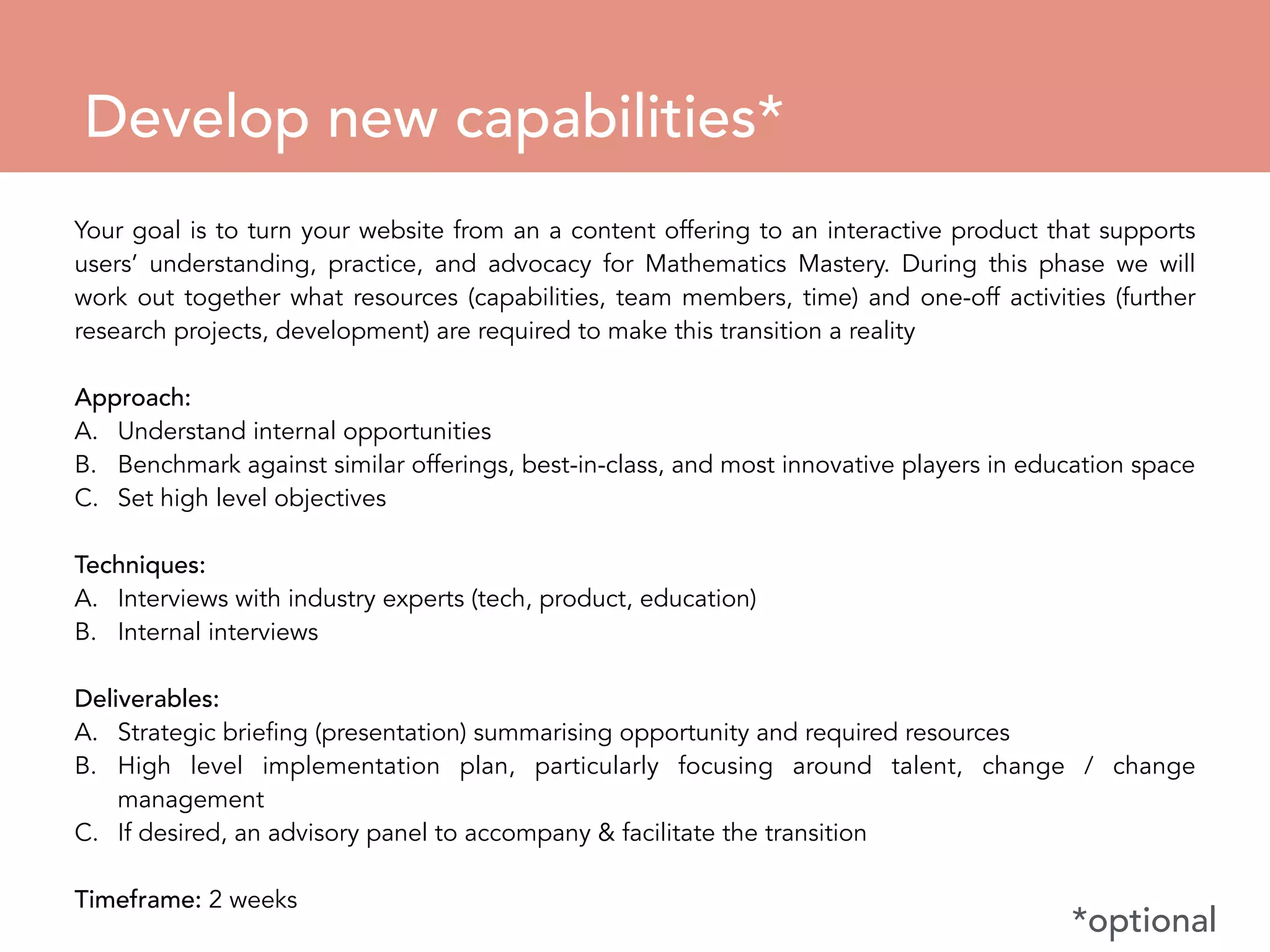  	
 
Find Resources Why NAPs About Contact us 
Resources  Design 
Design your NAP 
The first step toward a high-impact NAP is an inclusive design process. 
Conducting an inclusive design process, including consultation with civil society, stimulates 
efficient coordination and communication, builds political will, and bolsters the plan’s chances of 
success. In addition, NAP designers must carefully consider the results they hope to achieve 
through the plan—developing a monitoring and evaluation 
plan is a critical part of designing a high-impact NAP. 
Design your NAP 
The first step toward a high-impact NAP is an inclusive design process. 
Conducting an inclusive design process, including consultation with civil society, stimulates 
efficient coordination and communication, builds political will, and bolsters the plan’s chances of 
success. In addition, NAP designers must carefully consider the results they hope to achieve 
through the plan—developing a monitoring and evaluation 
plan is a critical part of designing a high-impact NAP. 
Design resources by subtopic 
Defining roles 
and 
responsabilities 
Conducting a 
problem analysis 
Building 
political will 
Identifying 
Resources 
Facilitating 
inclusive 
processes 
Creating an 
MA plan 
We can help with design 
Newsletter 
Personas 
Find Resources Why NAPs About Contact us 
Resources by topic 
Design 
Facilitating inclusive processes 
Conducting a problem analysis 
Defining roles and responsibilities 
Creating an ME plan 
Building political will 
Identifying resources 
Monitoring 
Evaluation 
Developing MA plans, 
outcomes, and indicators 
Collecting, analysing and 
managing data 
Evaluating NAPs 
Communicating results 
In eum ignota primis nusquam, mel ex brute animal. 
No vix consulatu dignissim, ex pri erant regione. 
Learn interactively about NAPs 
Et aperiri impedit eos, impetus debitis 
definiebas in vix.Te ius decore tamquam elaboraret. Get started 
NAPs Worldwide 
Design 
Implementation 
Attaining meaningful participation 
Achieving human security 
Changing behaviours and attitudes 
Coordinating actors 
Maintaining political will 
Securing resources 
Implementation 
Take part 
Monitoring 
 Evaluation 
	
 