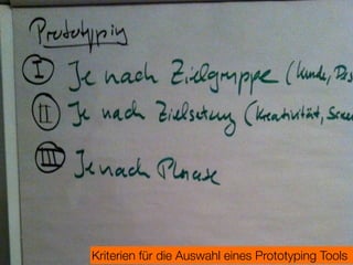 Kriterien für die Auswahl eines Prototyping Tools