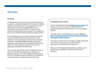 Organiza<on Type 




The HFI UX Maturity Survey – 2009 / Findings 
 