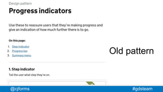 #gdsteam@cjforms
Old pattern
 