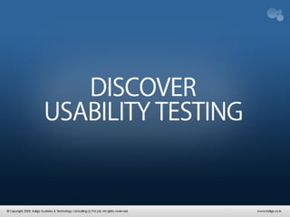 Usability Testing - a Primer