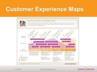Customer Experience Maps




  1/10/2013   www.caringbridge.org
 