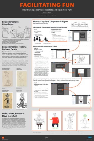 UXPA 2023 Poster: Facilitating fun - How UX helps teams collaborate and have more fun.