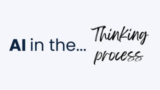 Thinking
process
AI in the...
 