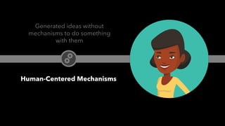 PEOPLE FIRST: Human-Centered Innovation, Transformation & Iteration| © XD Go, LLC Confidential | p. 23. @uxpaMN | @matthewjdoty | @weareXDGO
Generated ideas without
mechanisms to do something
with them
Human-Centered Mechanisms
 