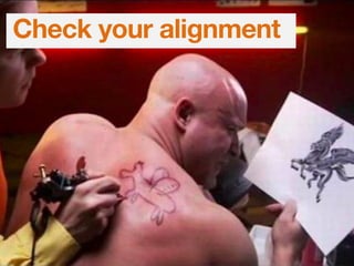 Do they recognize the solution
that you offer?
Do they understand?
Can they find it?
32
Check your alignment
 