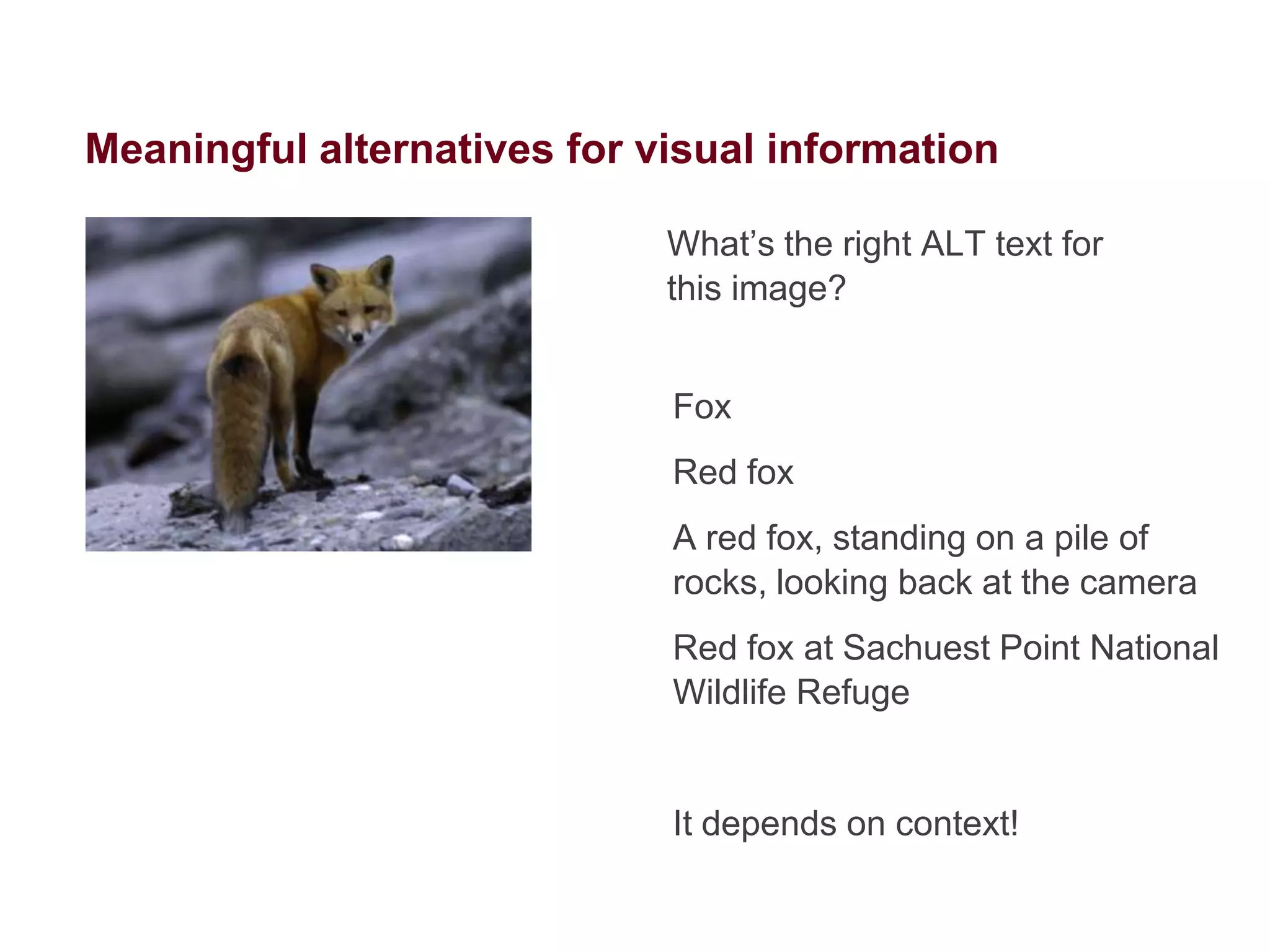 Organize content for comprehension and action
Clear summary

States risk in text

.. and visually

Invites action

 