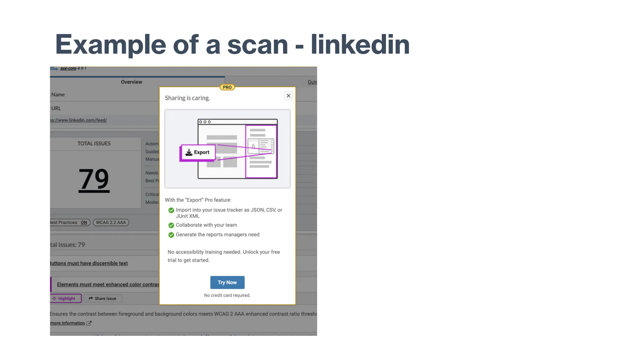 Example of a scan - linkedin
 