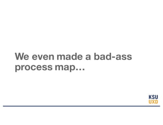 We even made a bad-ass
process map…
 