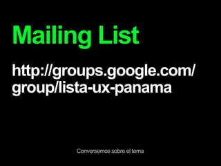 UX Panamá - Reunión Mayo 2009