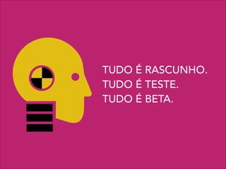 TUDO É RASCUNHO.
TUDO É TESTE.
TUDO É BETA.
 