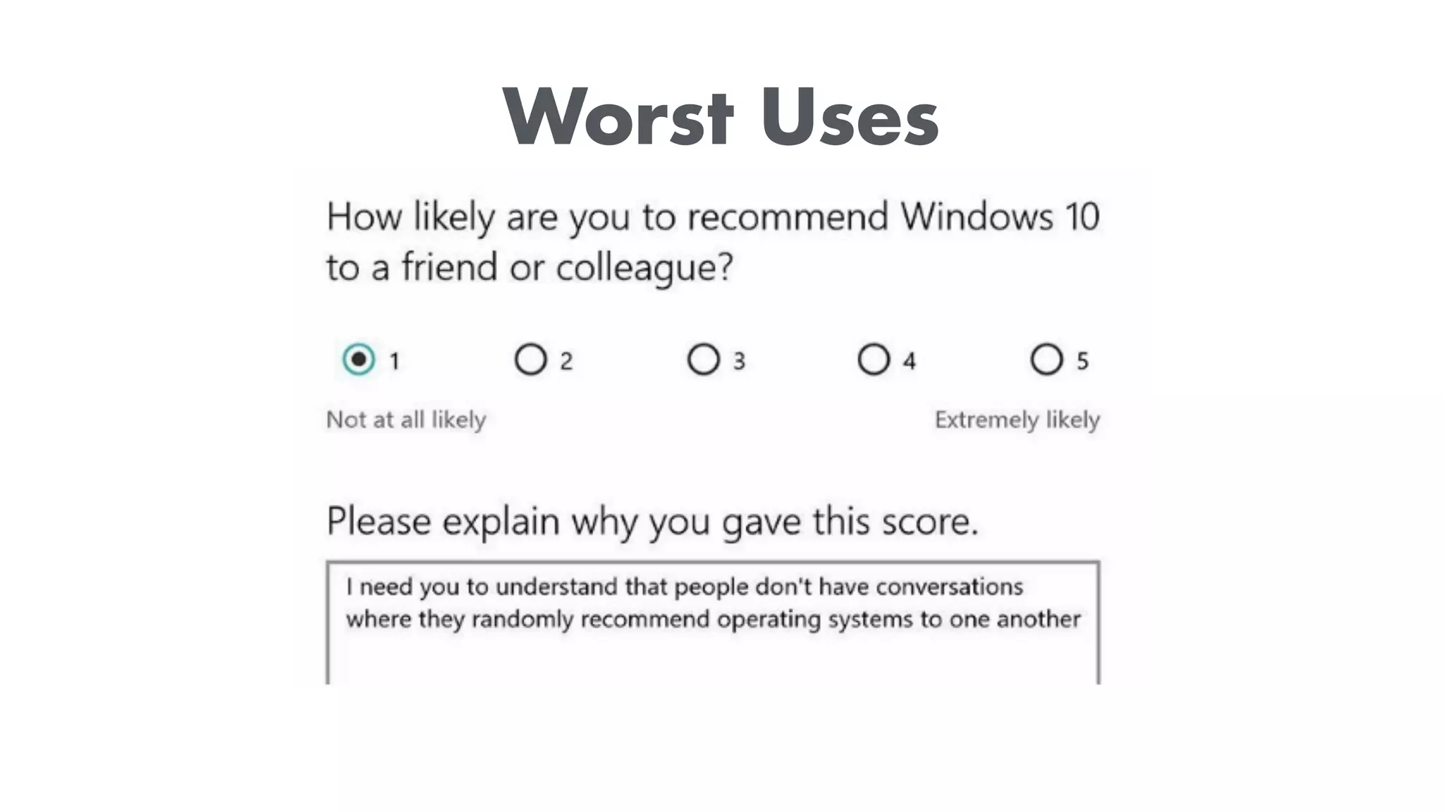 Worst Uses


 