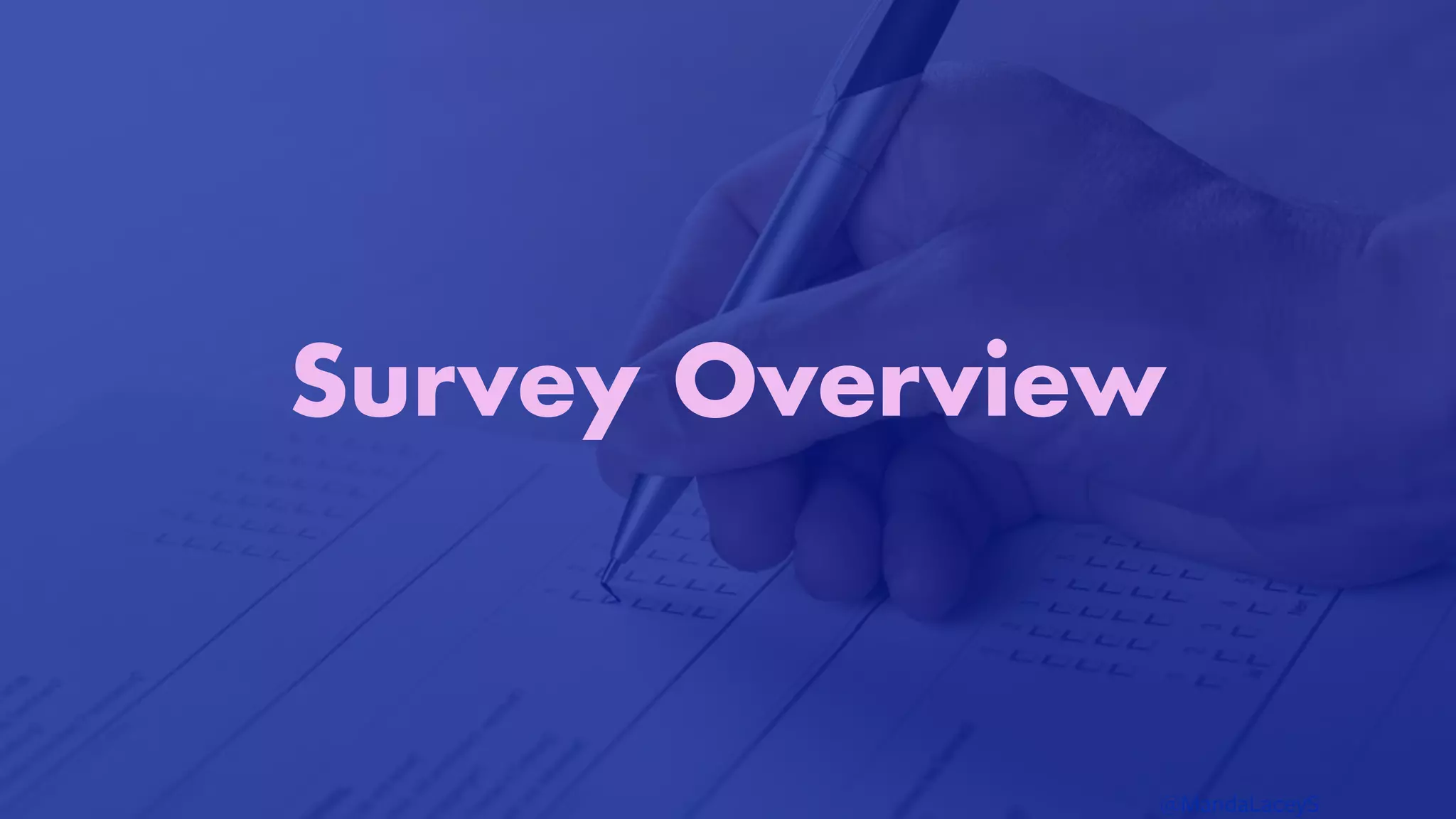 @MandaLaceyS
Survey Overview


 