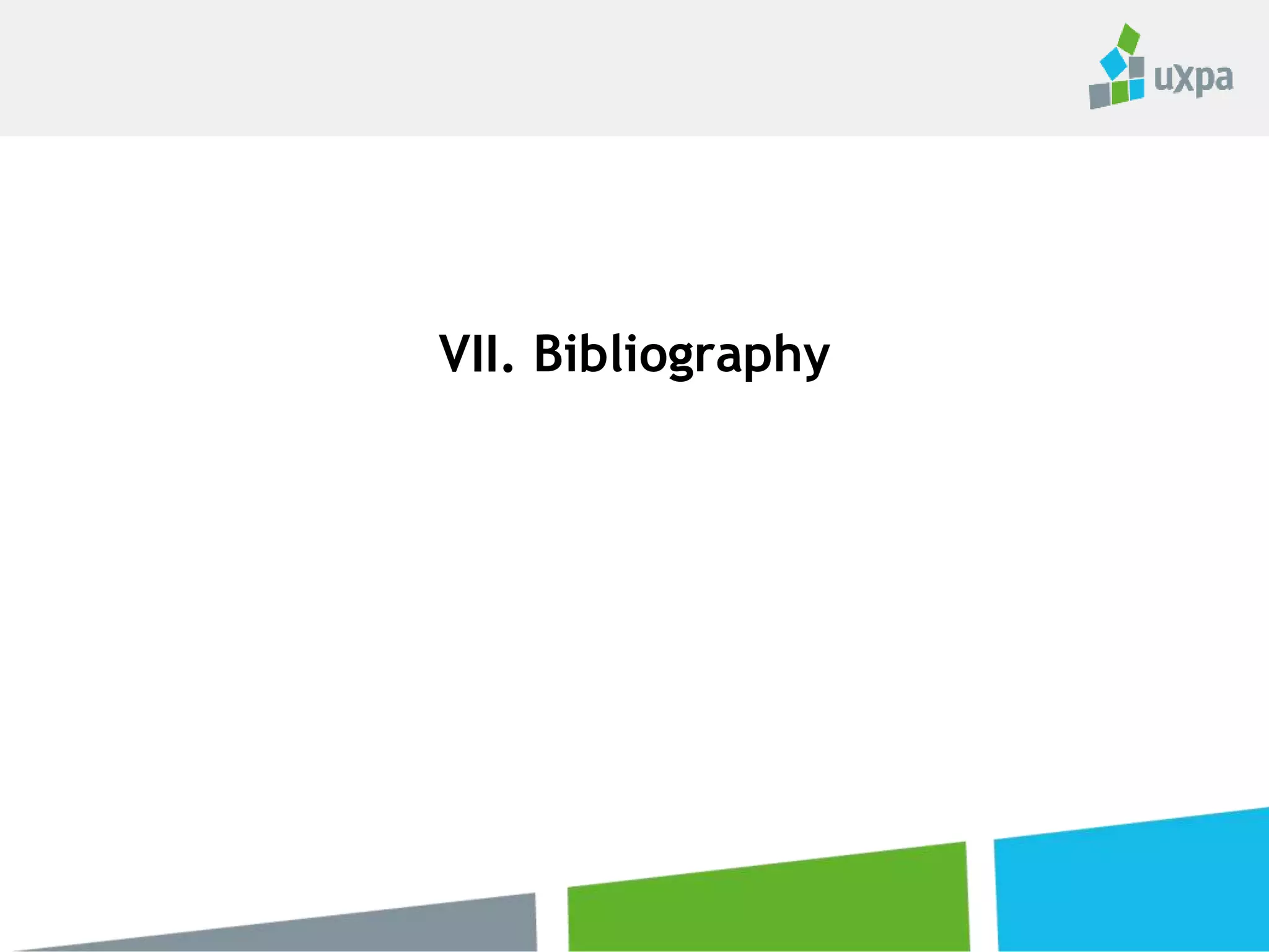 VII. Bibliography
 