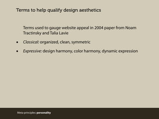 Selecting expressive qualities
How functional does it need to be?

http://www.wired.com/entertainment/theweb/magazine/17-0...