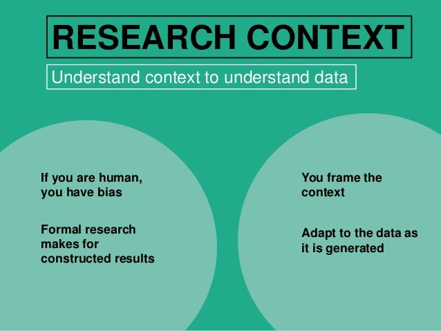 how to write context and participants in research