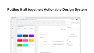 Putting it all together: Actionable Design System
 