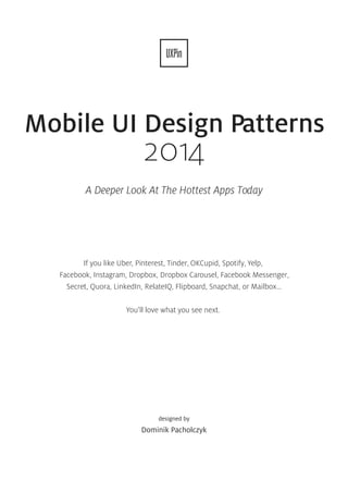 Uxpin mobile UI Design Patterns 2014 | PDF