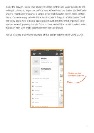 Uxpin mobile UI Design Patterns 2014 | PDF