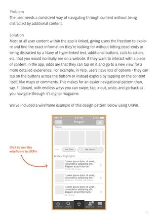 Uxpin mobile UI Design Patterns 2014 | PDF