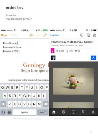 Mobile UI Design Patterns 2014 | PDF