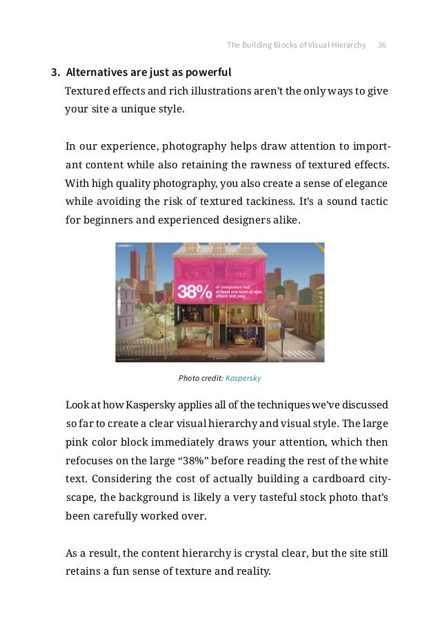 The building blocks of visual hierarchy