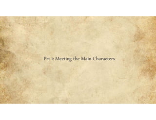 Prt 1: Meeting the Main Characters
 
