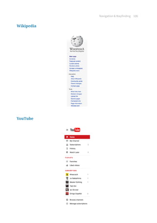 Navigation  Wayfinding 106
Wikipedia
YouTube
 