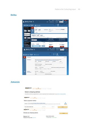 Patterns for Collecting Input 64
Delta
Amazon
 