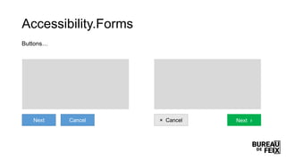 Accessibility.Forms
Buttons…
CancelNext × Cancel Next ›
 