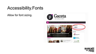Accessibility.Fonts
Allow for font sizing.
 