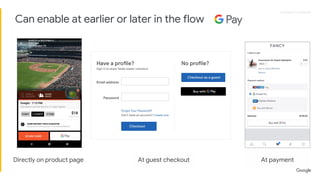 Proprietary + ConfidentialProprietary + Confidential
At paymentDirectly on product page At guest checkout
Can enable at earlier or later in the flow
 