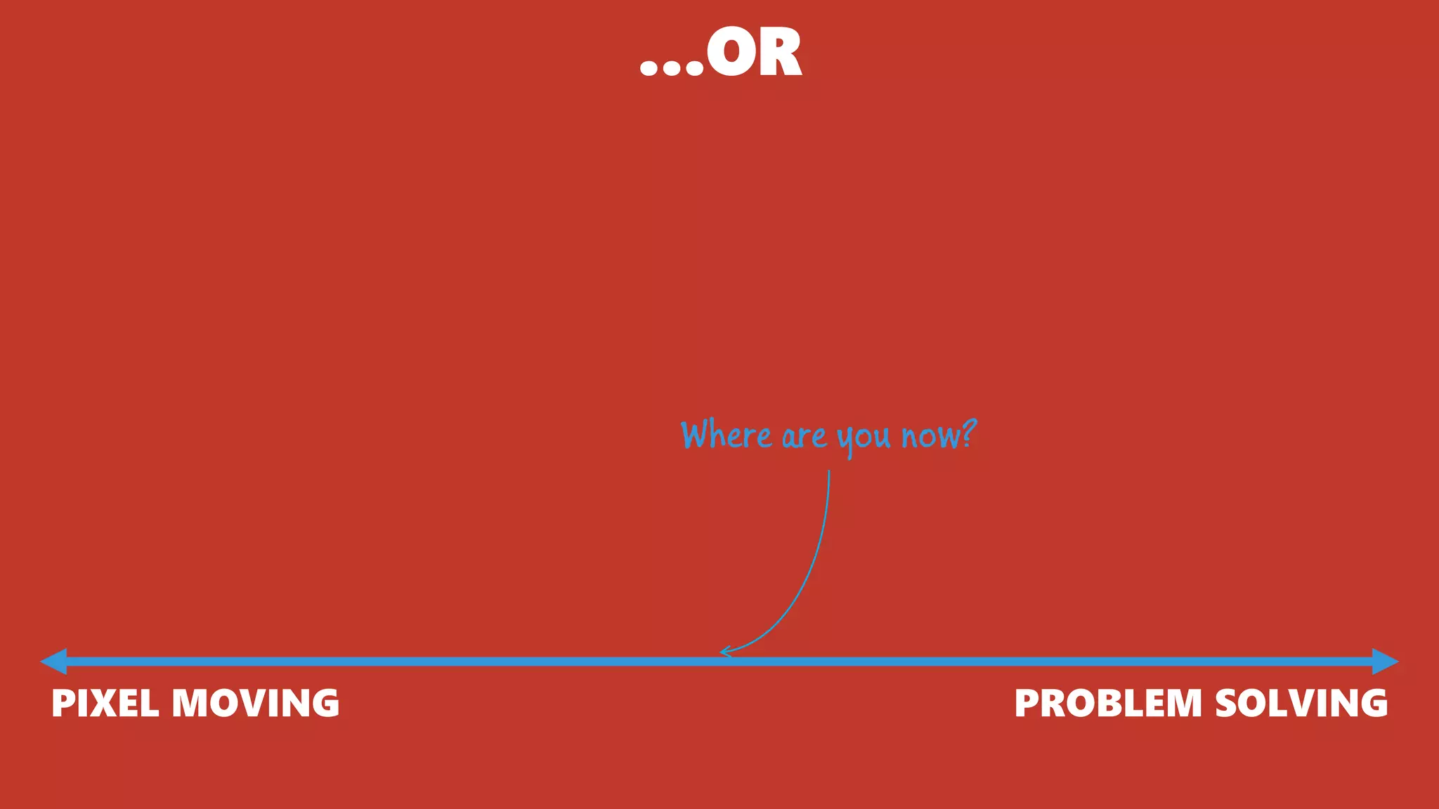 …OR
PIXEL MOVING PROBLEM SOLVING
Where are you now?
 