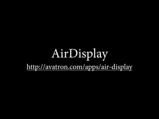 AirDisplay
http://avatron.com/apps/air-display
 