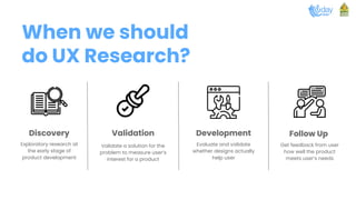 UXR 101 - Introduction to UX Research | PDF