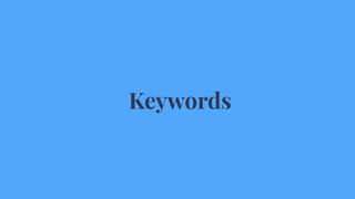 Keywords
 