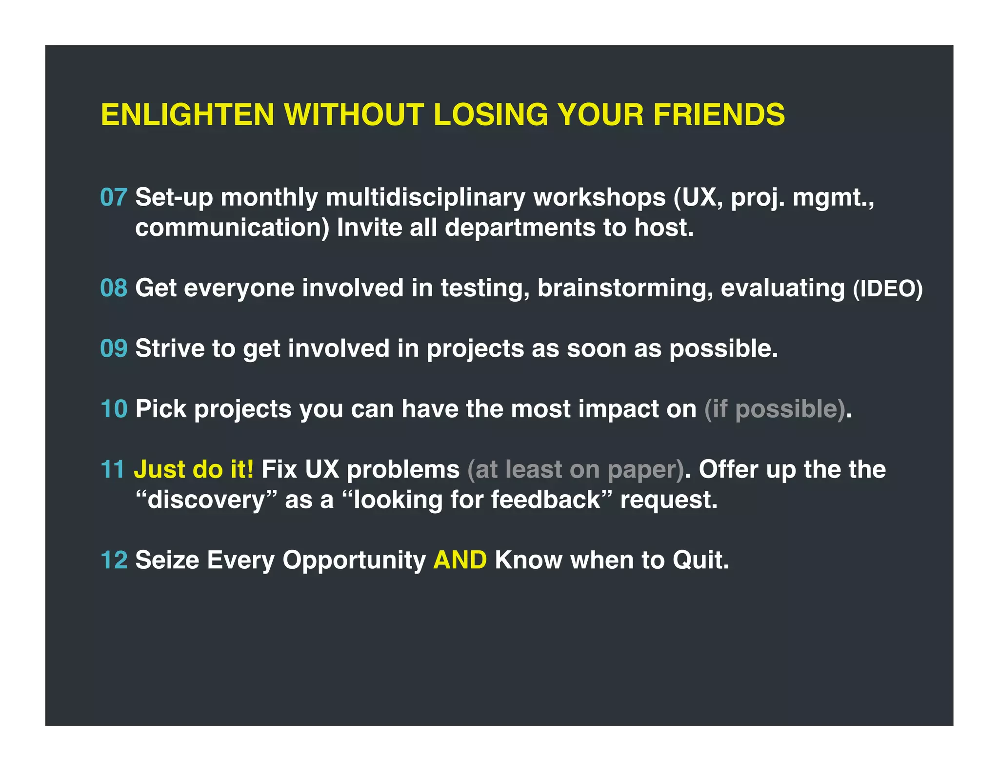 Evangelizing User Experience Design