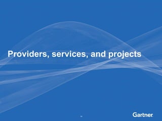 Providers, services, and projects
14
 