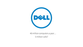 40 million computers a year…
5 million calls?
 