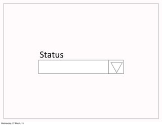 Status&




Wednesday, 27 March, 13
 
