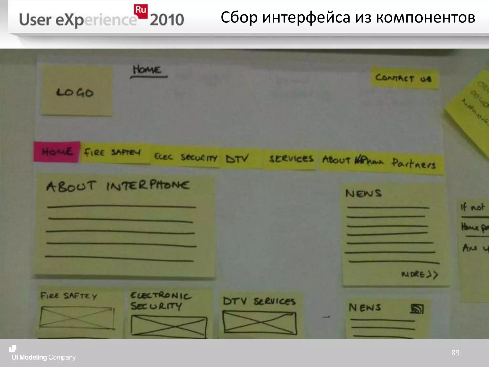 Сбор интерфейса из компонентов89