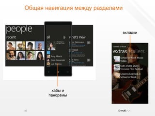 Общая навигация между разделами85вкладкихабы ипанорамы