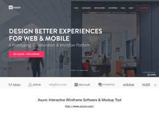 Axure: Interactive Wireframe Software & Mockup Tool 
http://www.axure.com/ 
 