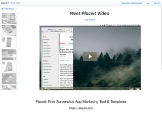 Placeit: Free Screenshot App Marketing Tool & Templates 
https://placeit.net/ 
 