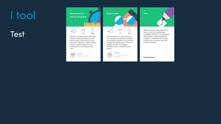 UX, Scrum e gilde...
I tool
Test
 